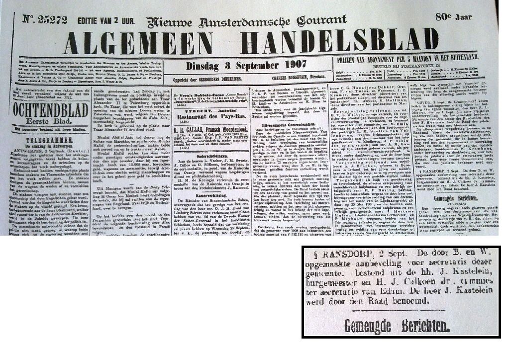 RANSDORP AANSTELLING